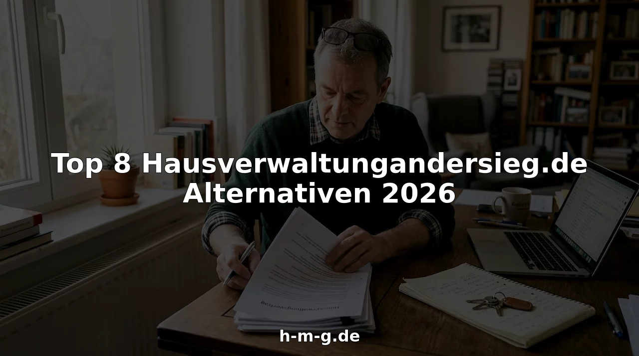 Ein Hausverwalter sitzt am Schreibtisch im Homeoffice und prüft Unterlagen.